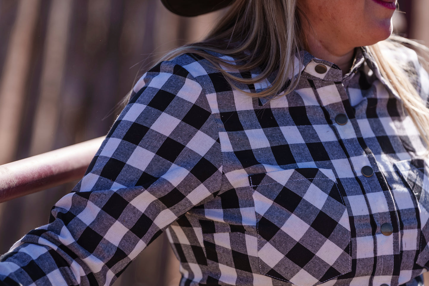 Cheyenne Black & White Gingham Shirt
