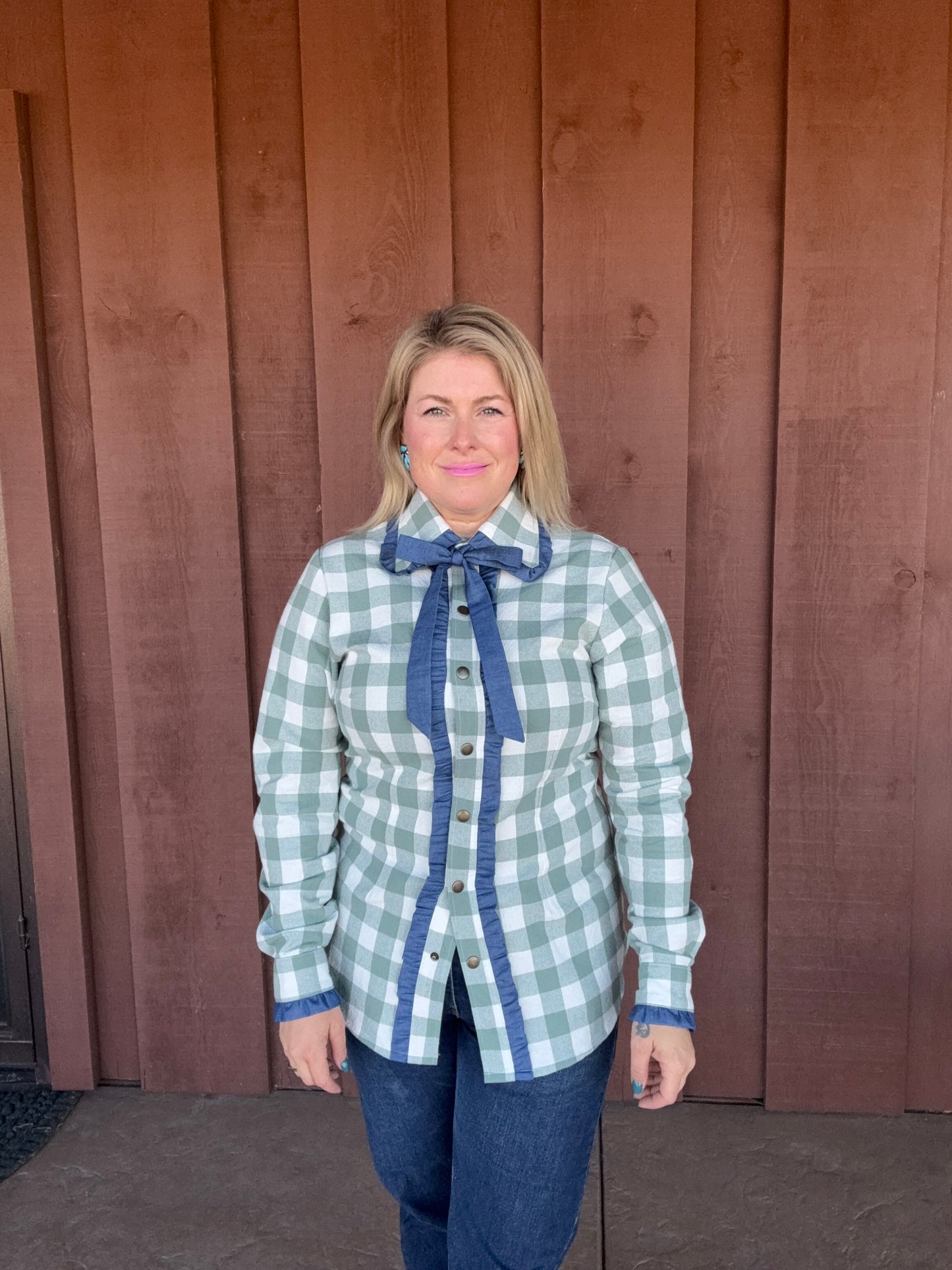 Pendleton Sage Green & Denim