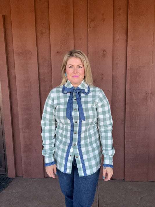 Pendleton Sage Green & Denim