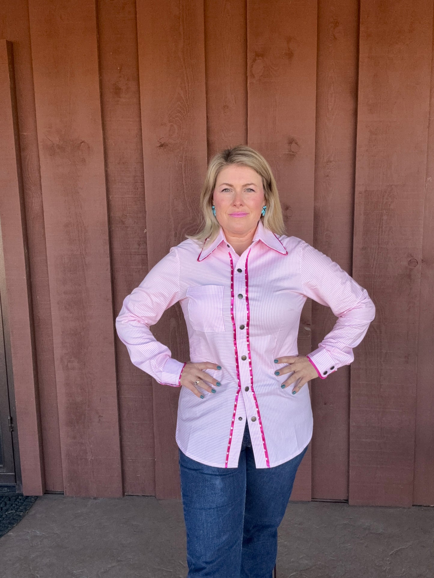 London Pink Pinstripe Shirt