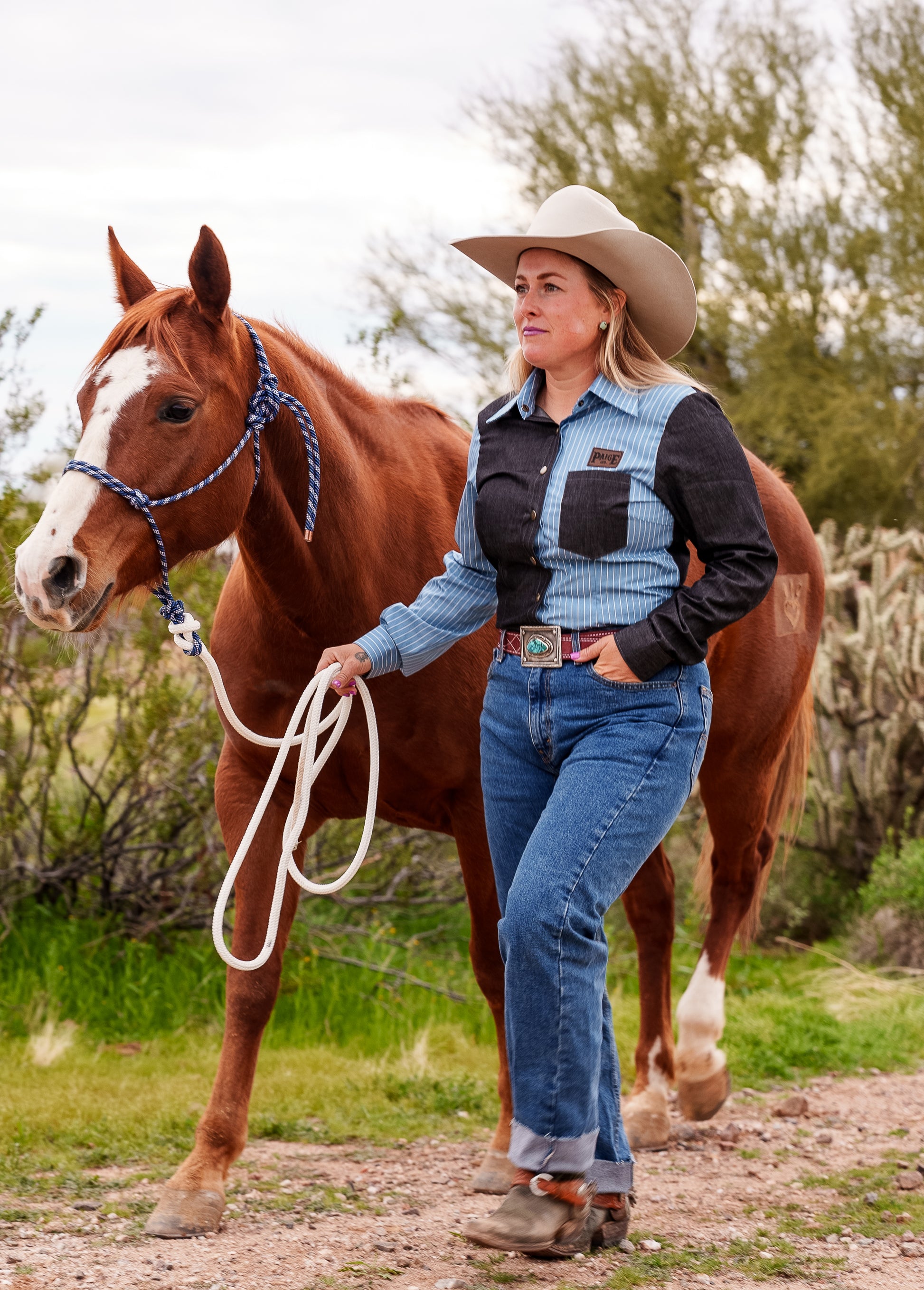 Cheyenne Denim Color Block Shirt image 1