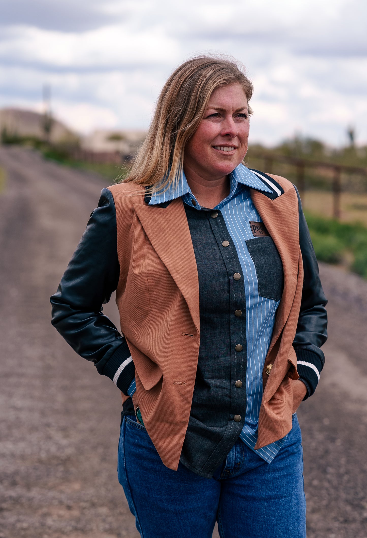 Cheyenne Denim Color Block Shirt image 0