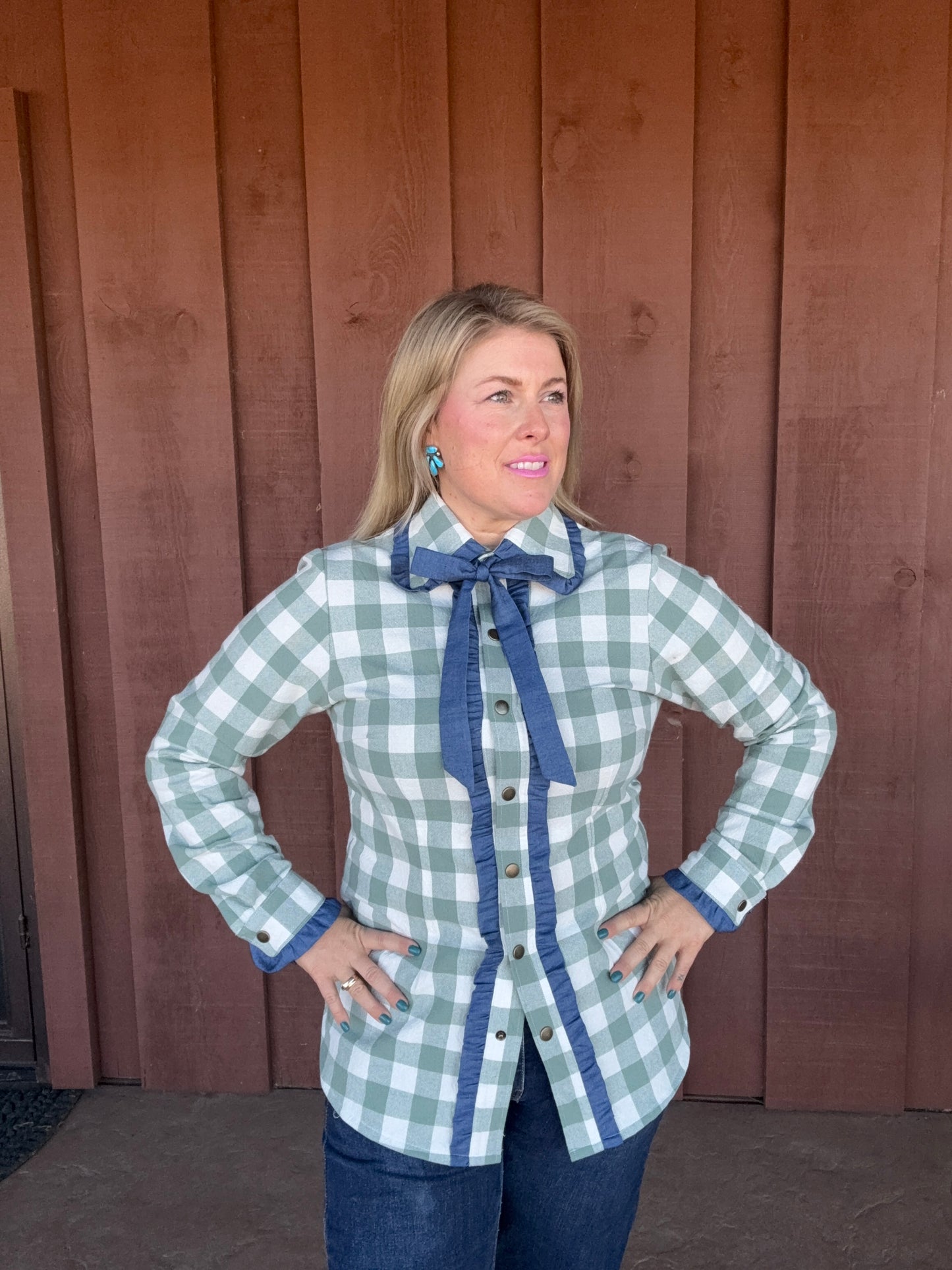 Pendleton Sage Green & Denim