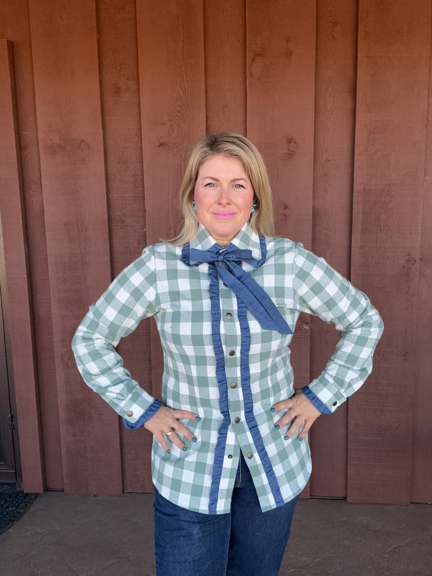 Pendleton Sage Green & Denim
