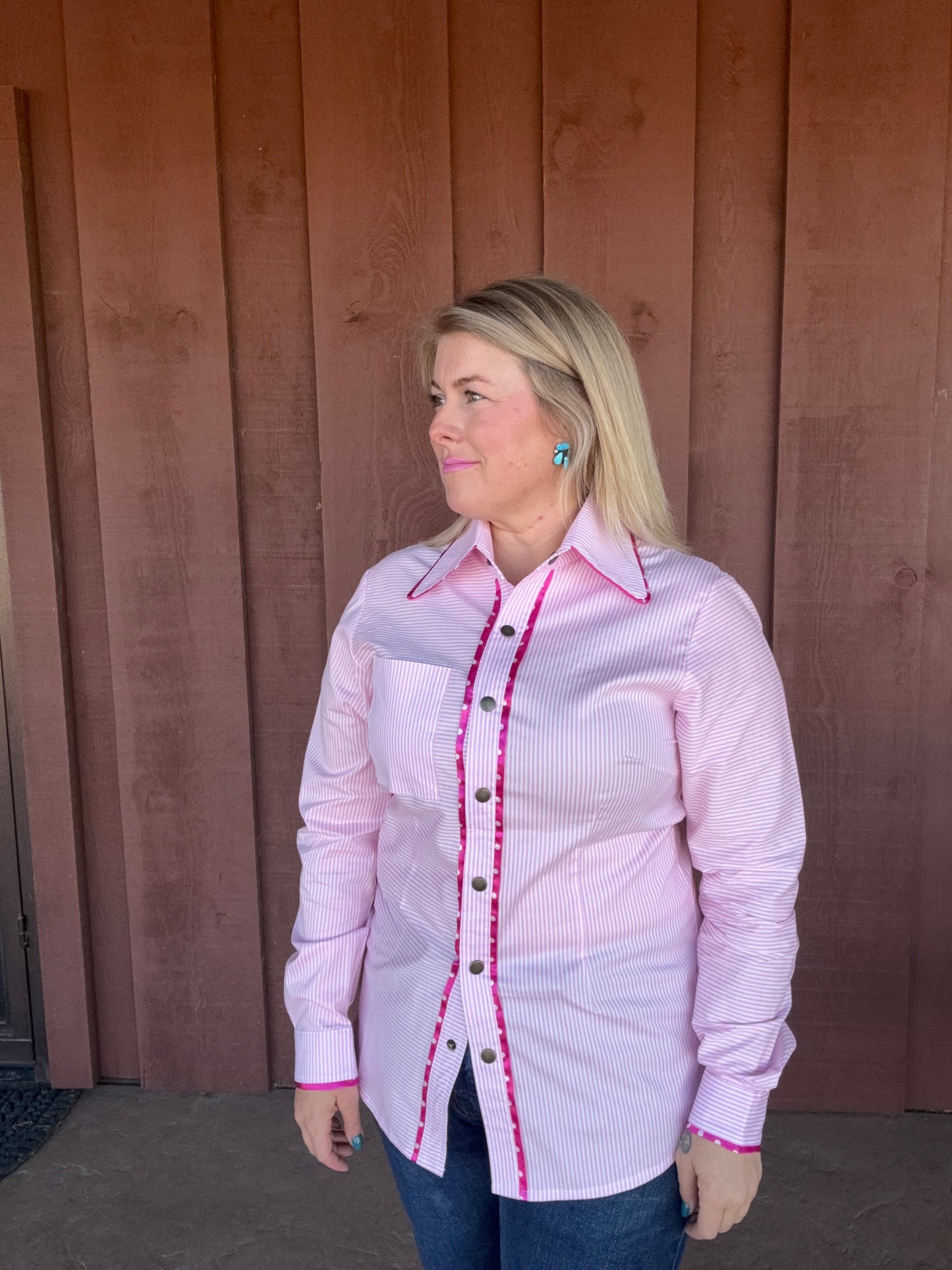 London Pink Pinstripe Shirt