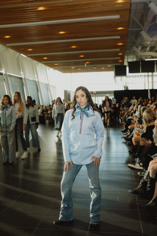 Sky Blue Rain Resistant Pull Over
