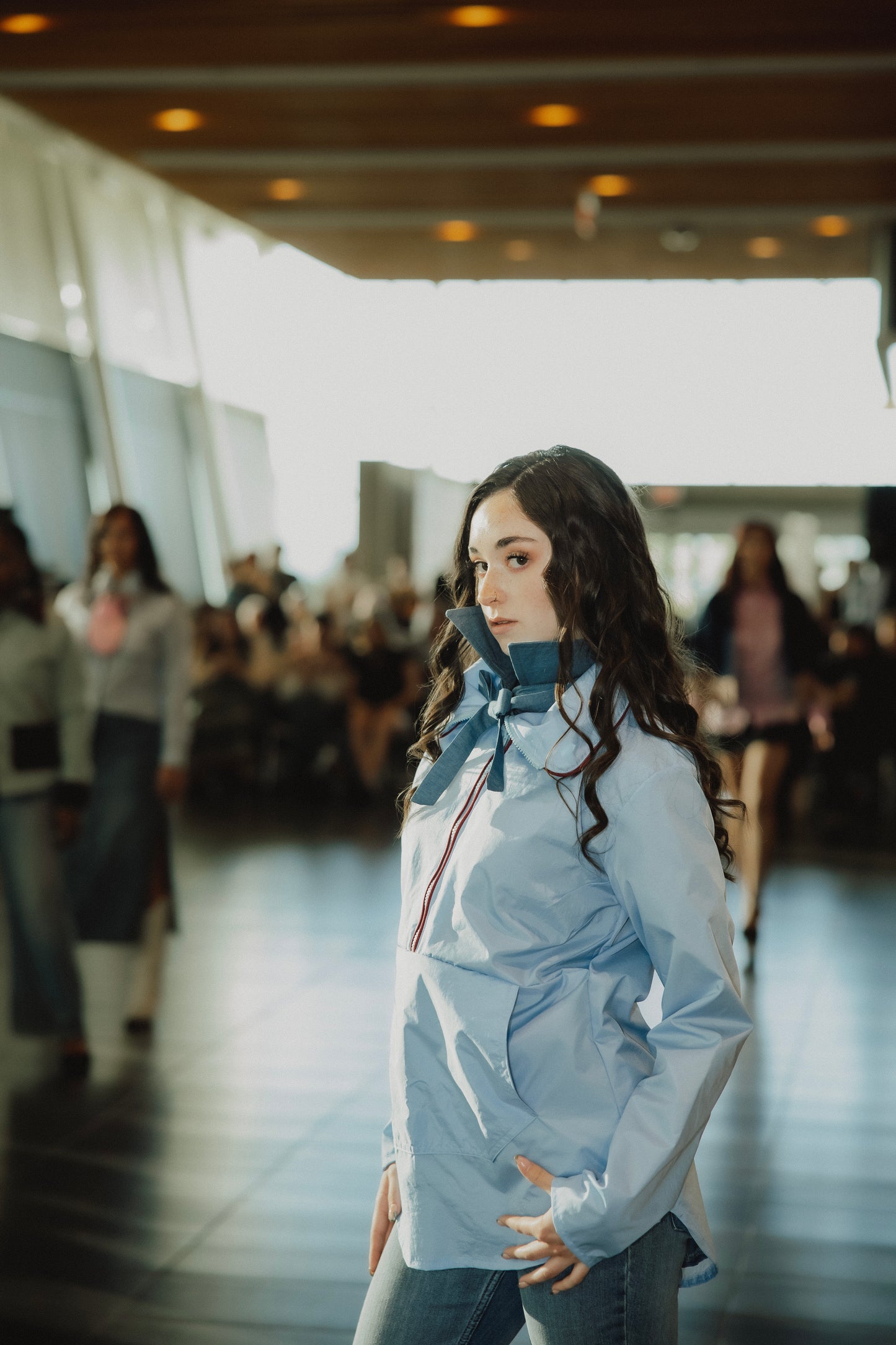 Sky Blue Rain Resistant Pull Over