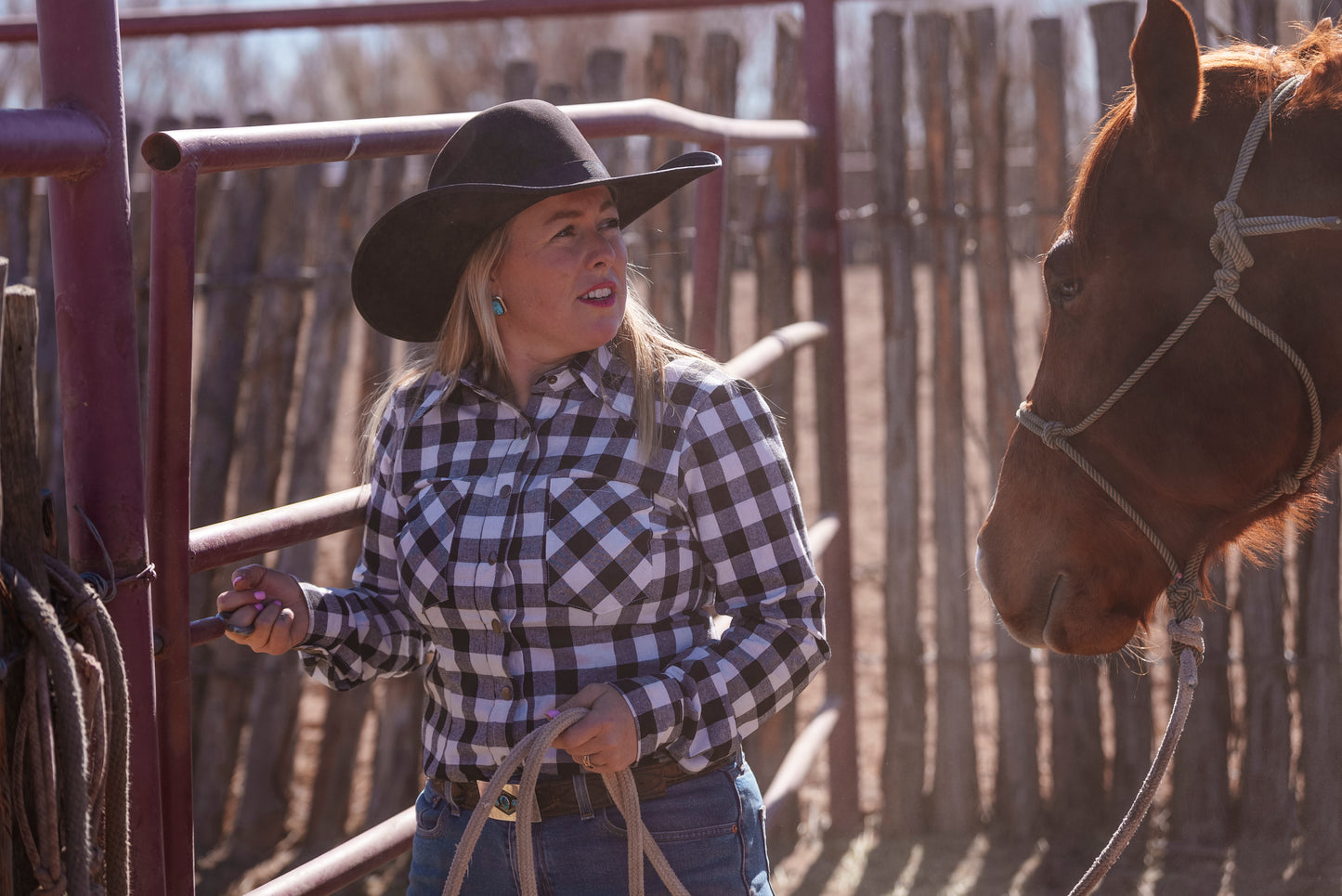 Cheyenne Black & White Gingham Shirt