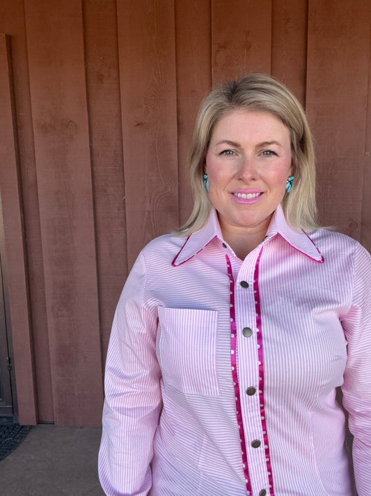 London Pink Pinstripe Shirt
