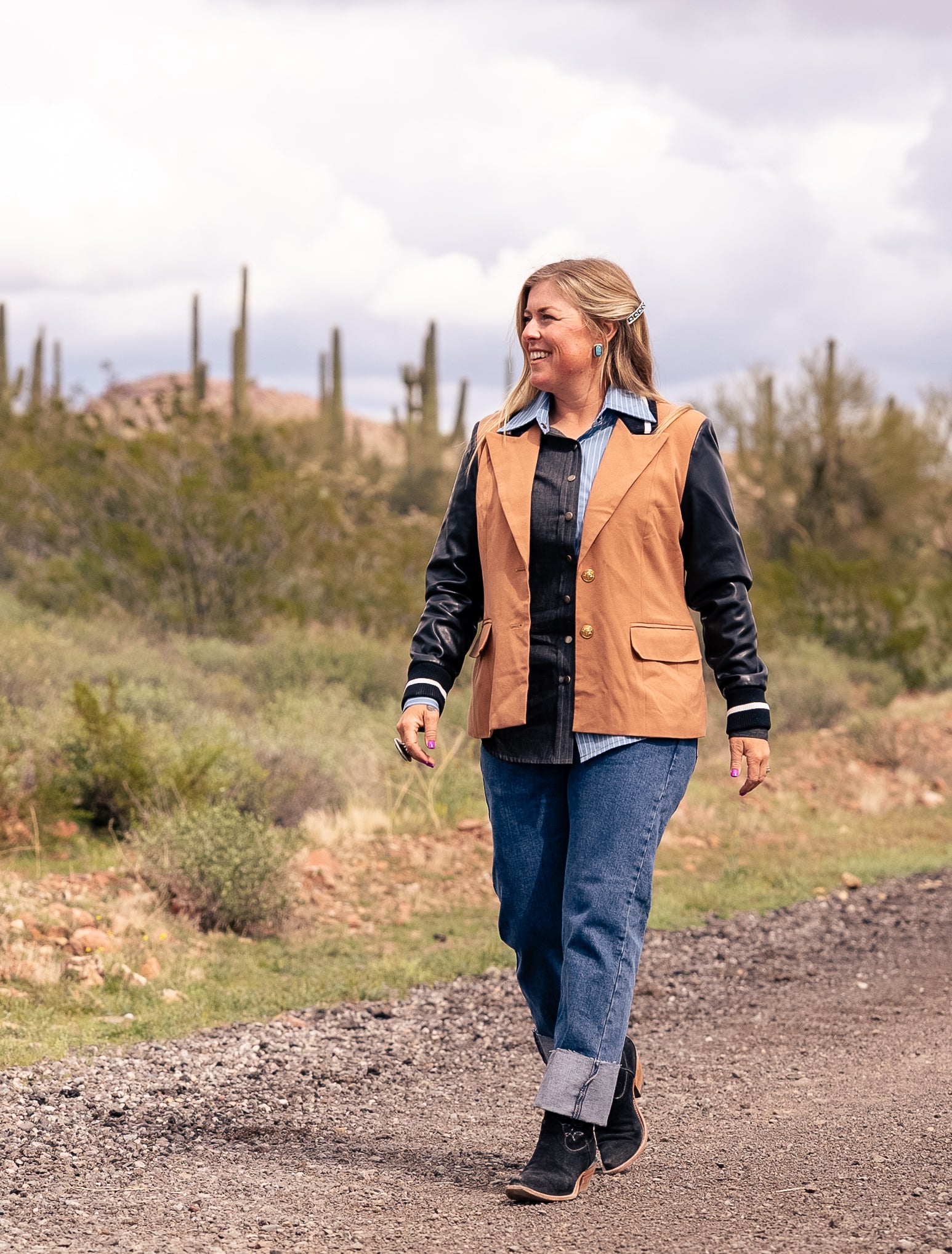 Cheyenne Denim Color Block Shirt image 4