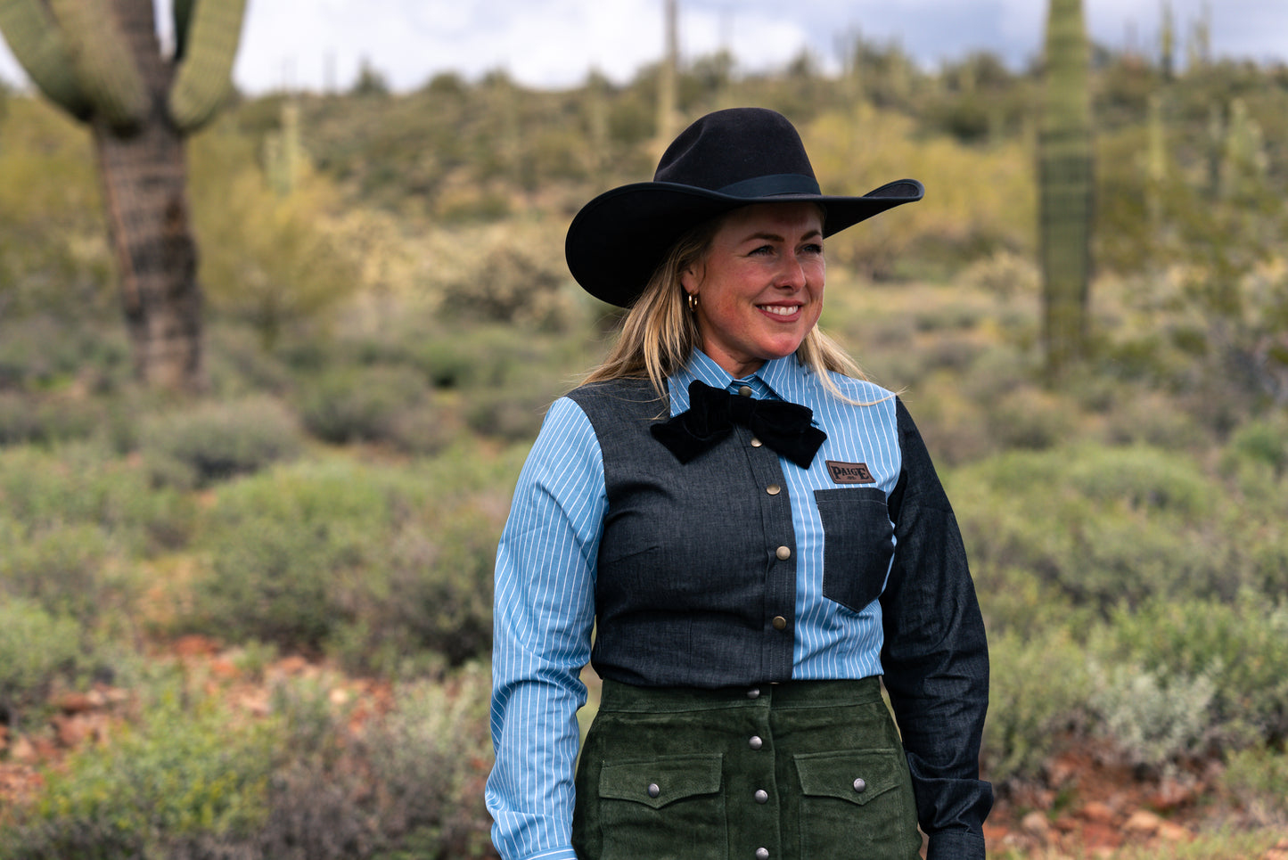 Cheyenne Denim Color Block Shirt image 2